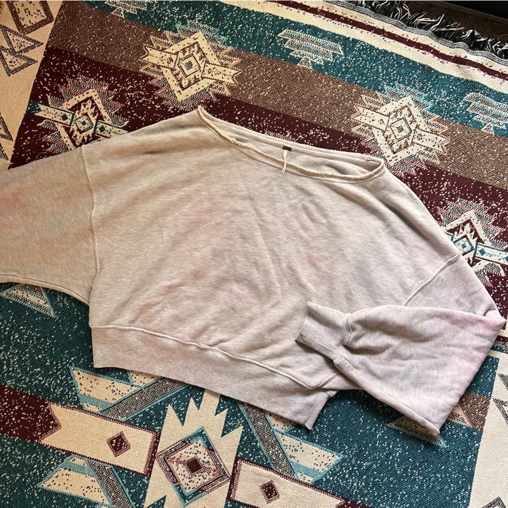 Free People Cropped Sweatshirt - Picture 2 of 11